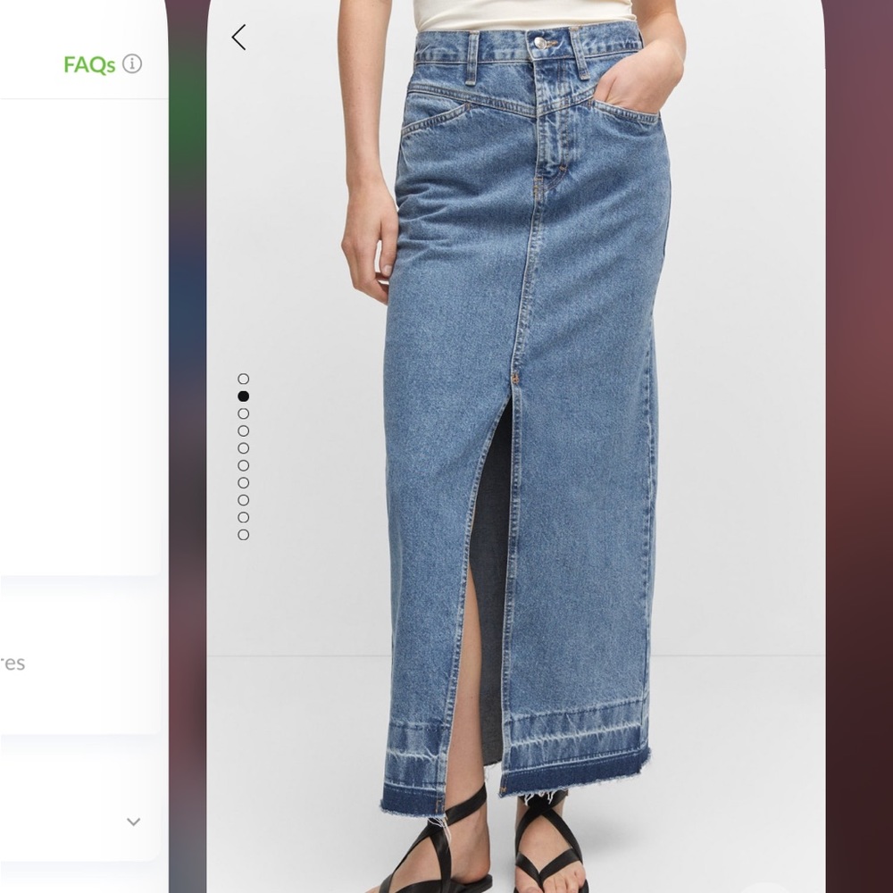 Mango Long Denim Skirt - worn only once!